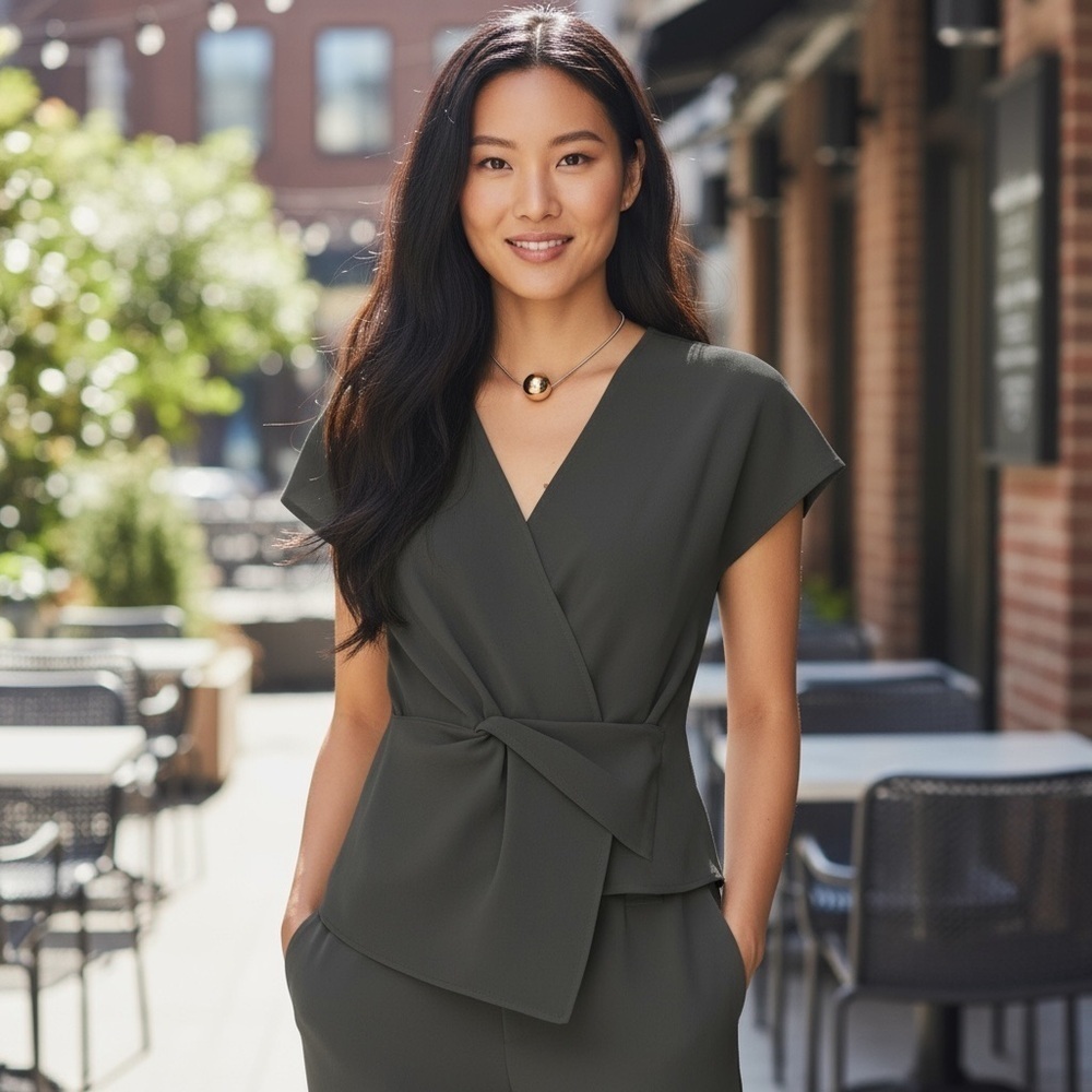 Modern & Elegant Charcoal Grey Savanna Top